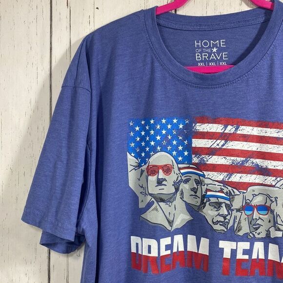Home Of The Brave Dream Team Mens Mt Rushmore Graphic Short Sleeve Tee - Picture 2 of 11